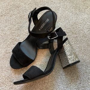 H&M black and silver heels